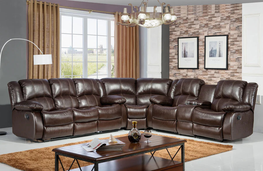 McFerran Brown Reclining Sectional