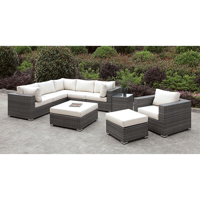 Somani-L-Sectional + Chair + 2 OttomanS