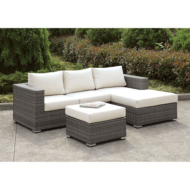 Somani-SMALL L-Sectional W/ RIGHT Chaise + Ottoman