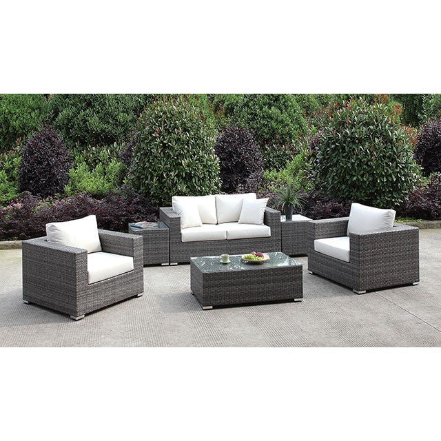 Somani-Love Seat + 2 ChairS + 2 End TableS + Coffee Table