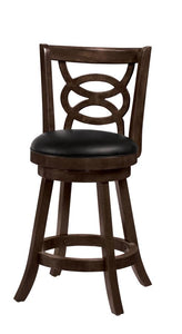 Bar Stools: Wood Swivel - SWIVEL COUNTER HEIGHT STOOL (Set of 2)